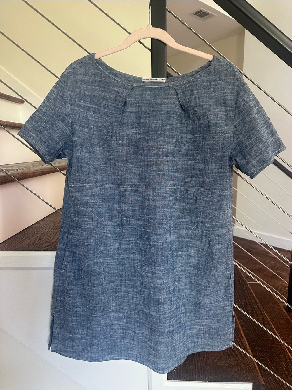 Urban Renewal Vintage Fabric Blue 
Shift Dress | Size: Medium